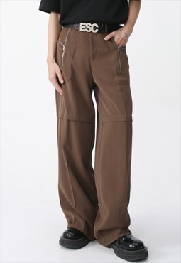 Unisex pocket zipped cargo trousers S VOL.1