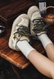 STAR PATCHWORK SNEAKERS CHUNKY SOLE TRAINERS RETRO SHOES
