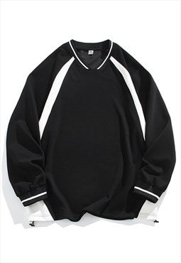 College sweatshirt thin basketball jumper plain sports top