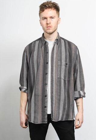 VINTAGE AZTEC PATTERNED SHIRT
