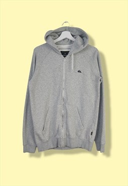 Vintage Quiksilver Sweatshirt Hoodie Y2K in Grey S