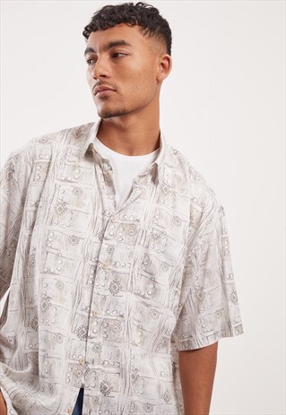 VINTAGE PATTERNED FESTIVAL SHORT SLEEVE SHIRT