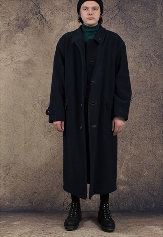 VINTAGE MENS SUPER LONG CASHMERE AND NEW WOOL COAT