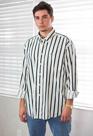VINTAGE TOMMY HILFIGER SHIRT LOGO 90S XL 10.9