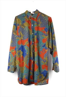 Vintage Flowers Special Shirt in Orange M