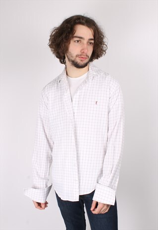 VINTAGE YSL CHECK FORMAL SHIRT