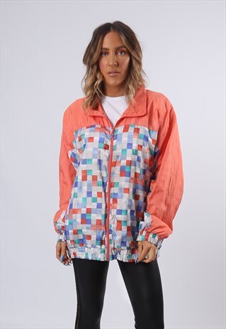 SHELL BOMBER PRINT JACKET OVERSIZED PATTERNED UK 16 (BF2D)