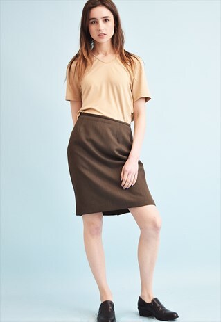 90'S RETRO CLASSIC CUT REGULAR WAIST MINI PENCIL SKIRT