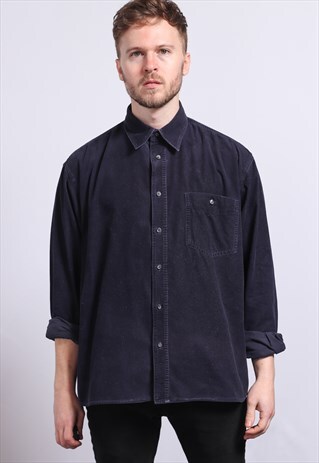 VINTAGE CORDUROY SHIRT BLUE