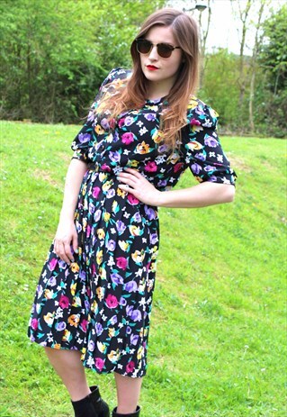VINTAGE 80S DRESS SIZE 10 STUNNING PARTY PRISTINE BRITISH