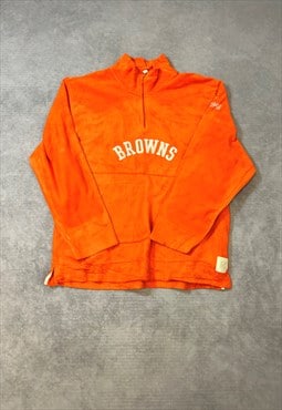 Nike NFL Cleveland Browns Team Gear Light Pullover Windbreaker 1/4 Zip Size  XL