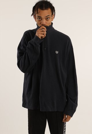 VINTAGE CHAPS EMBROIDERED 1/4 ZIP SWEATSHIRT