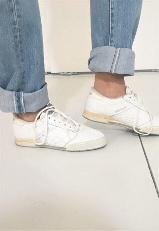 VINTAGE 1970'S CONVERSE WHITE SHOES DEADSTOCK