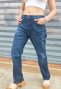 Levi's 513 Dark Blue Denim Mid Rise Jeans 31"/ 79cm Waist