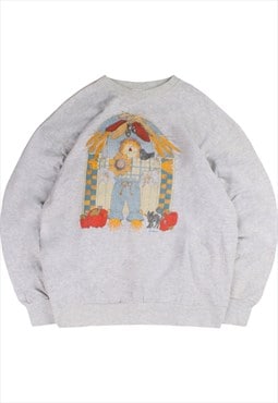 Tultex  Scarecrow Crewneck Sweatshirt XLarge Grey