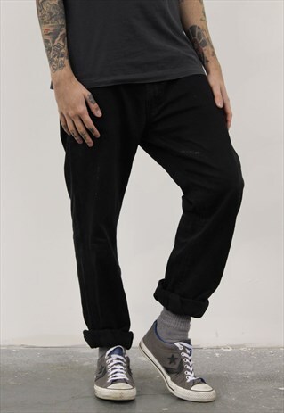 VINTAGE BLACK LEVI'S 511 PAINT JEANS