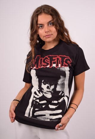 VINTAGE MISFITS T-SHIRT TOP BLACK