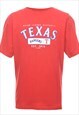Vintage Texas Rangers Red Baseball Design Sports T-shirt - X