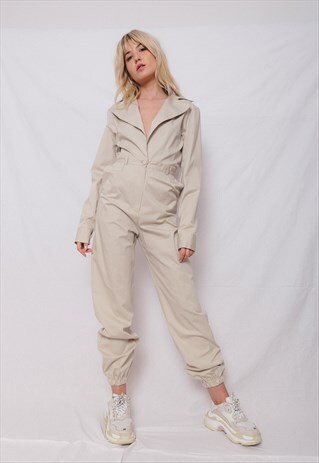 NUDE EMBROIDERED JUMPSUIT