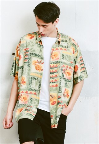 VINTAGE ABSTRACT PRINT SHIRT