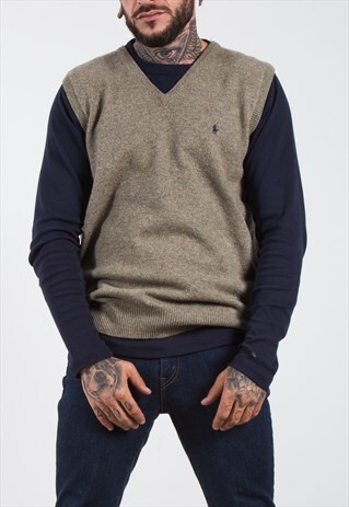VINTAGE 90S POLO RALPH LAUREN KNITWEAR VEST / S0455