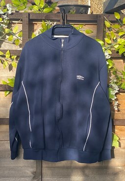 Vintage Umbro 1990s navy blue zip sweatshirt small 