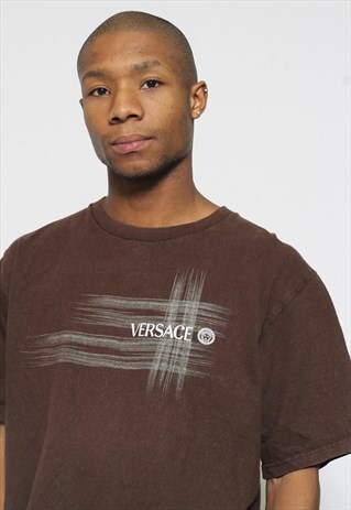 VINTAGE VERSACE PRINT LOGO T-SHIRT