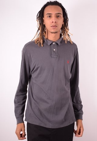 POLO RALPH LAUREN MENS VINTAGE POLO SHIRT LONG SLEEVE XL 90S