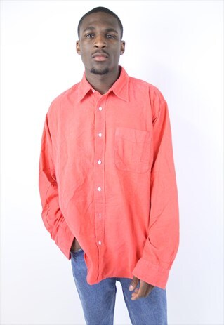 VINTAGE CORD 90'S RED SHIRT