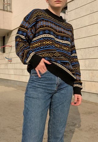 90S PATTERNED SWEATER
