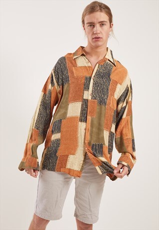 VINTAGE PATTERNED LONG SLEEVE SHIRT
