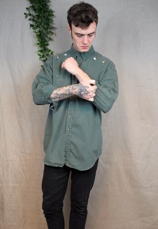 GREEN NATIVE SHIRT