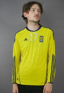 Vintage Adidas Scotland Football Shirt in Yellow with Logo