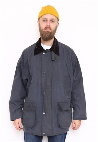 VINTAGE MCORVIS BLUE WAX COTTON JACKET