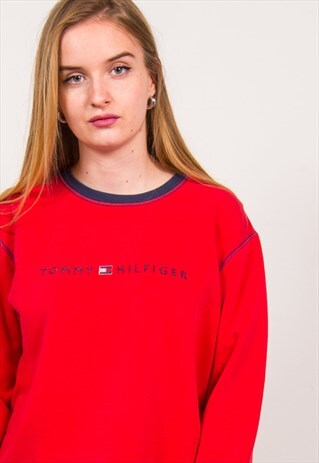 TOMMY HILFIGER RED SWEATSHIRT