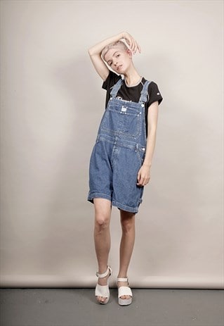 VINTAGE 90'S CALVIN KLEIN OVERSIZED BLUE DUNGAREE SHORTS