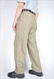 VINTAGE BROWN CLASSIC STRAIGHT WOOL SUIT TROUSERS