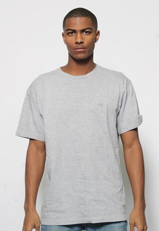 VINTAGE CHAMPION LOGO T-SHIRT GREY