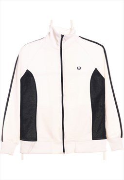 Fred Perry 90's Zip Up Sweatshirt Small White