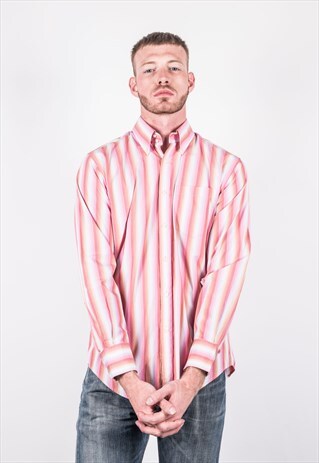 VINTAGE PINK STRIPED TOMMY HILFIGER SHIRT