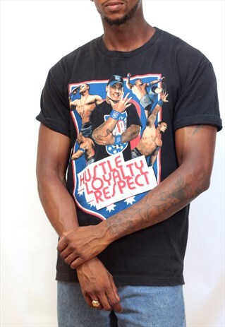 VINTAGE BLACK GRAPHIC 'JOHN CENA' T-SHIRT