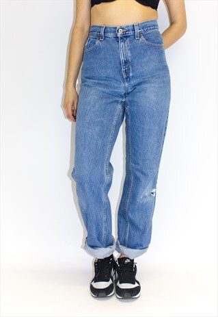 VINTAGE DISTRESSED HIGH WAIST BOYFRIEND JEANS