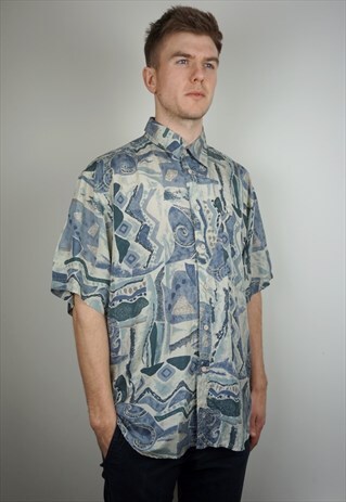 PURE SILK PATTERNED SHIRT