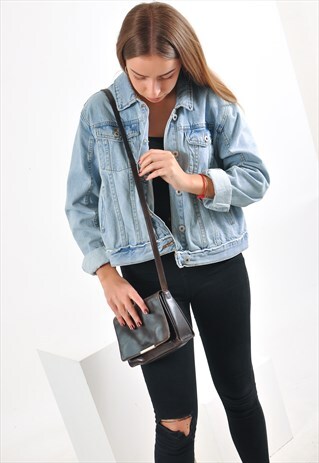 VINTAGE REAL LEATHER SHOULDER BAG