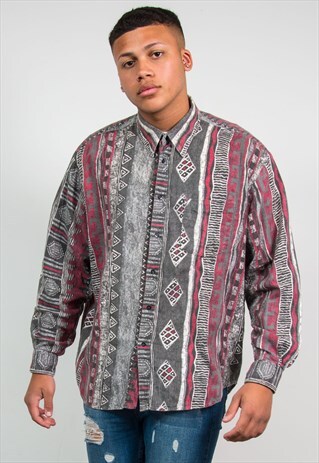 VINTAGE AZTEC FLANNEL SHIRT