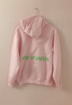 Atl babylon hoodie pink  fear of babylon (neon green)