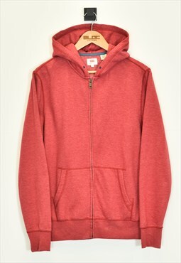 Vintage Levi's Zip Up Hooded Sweatshirt Red Medium