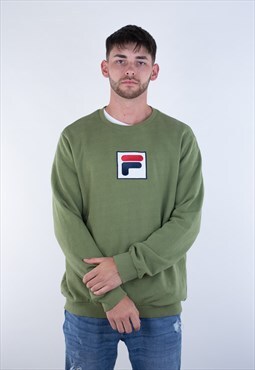 Vintage Fila big center logo sweatshirt pullover jumper