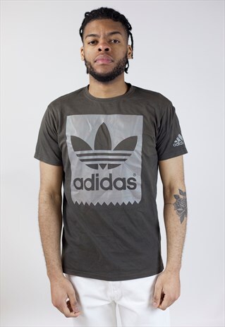 VINTAGE 90'S ADIDAS BROWN T-SHIRT