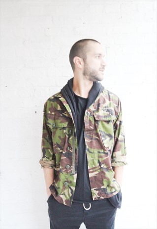 MEN'S MILITARY CAMO ARMY SHIRT/OVERSHIRT
